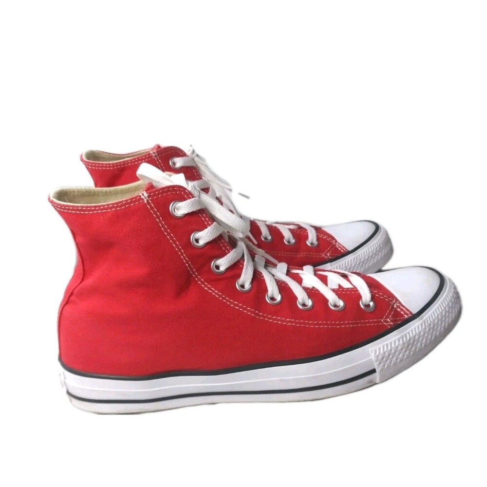 Chuck Taylor All Star CanvasHigh Top ShoeMen's Size 11 Red